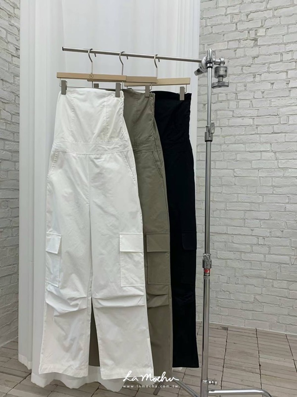 平口連身工作褲